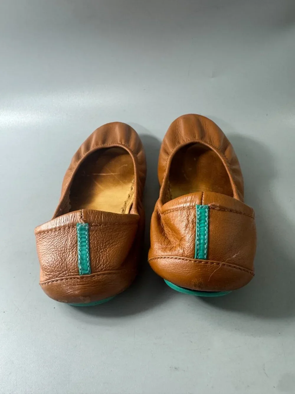 TIEKS THE BALLET FLAT IN CHESTNUT, SIZE 8